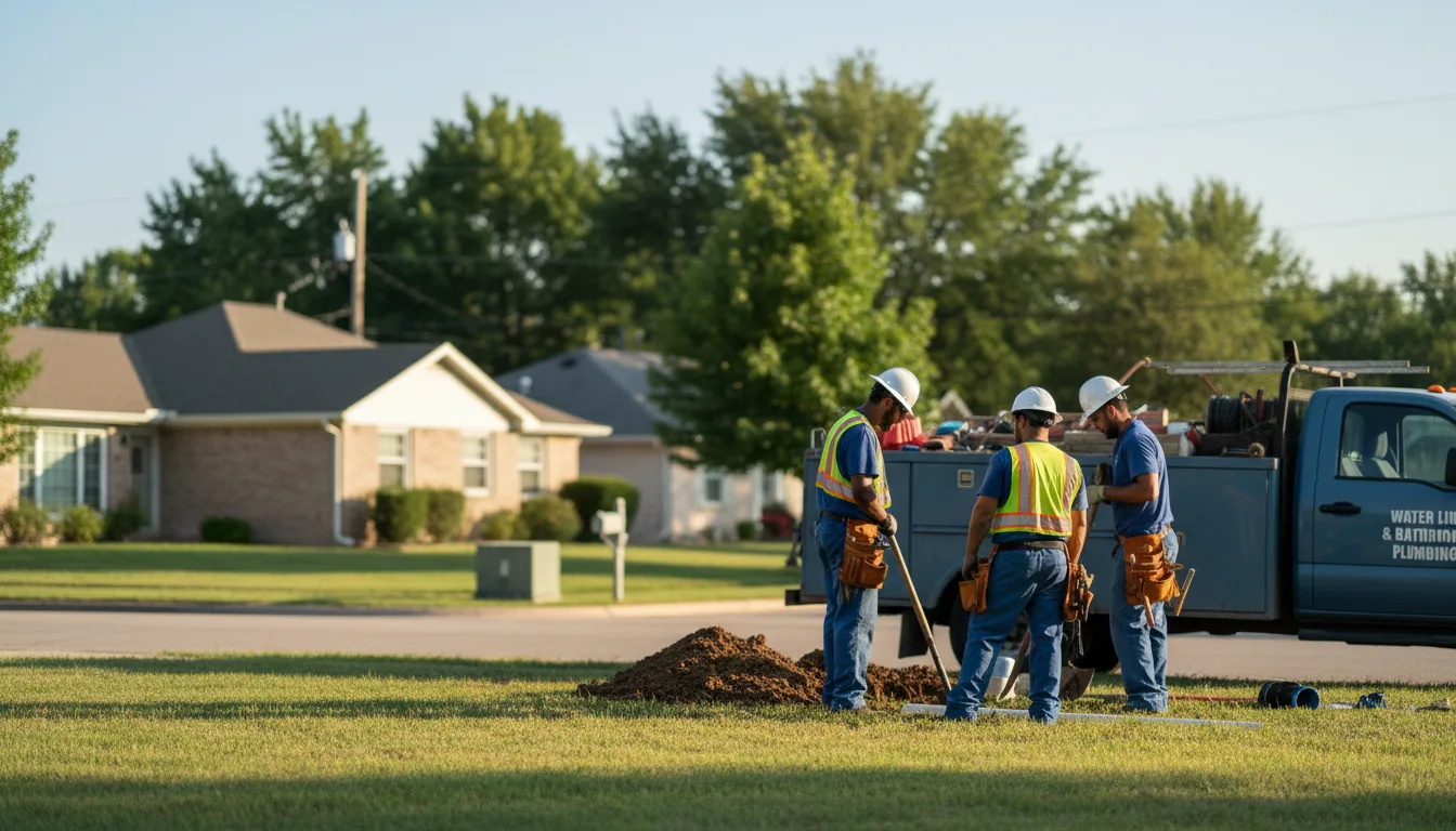 Residential water line and bathroom plumbing service in Dunbar, NE